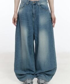 Wide Leg Relaxed Fit Denim Jeans