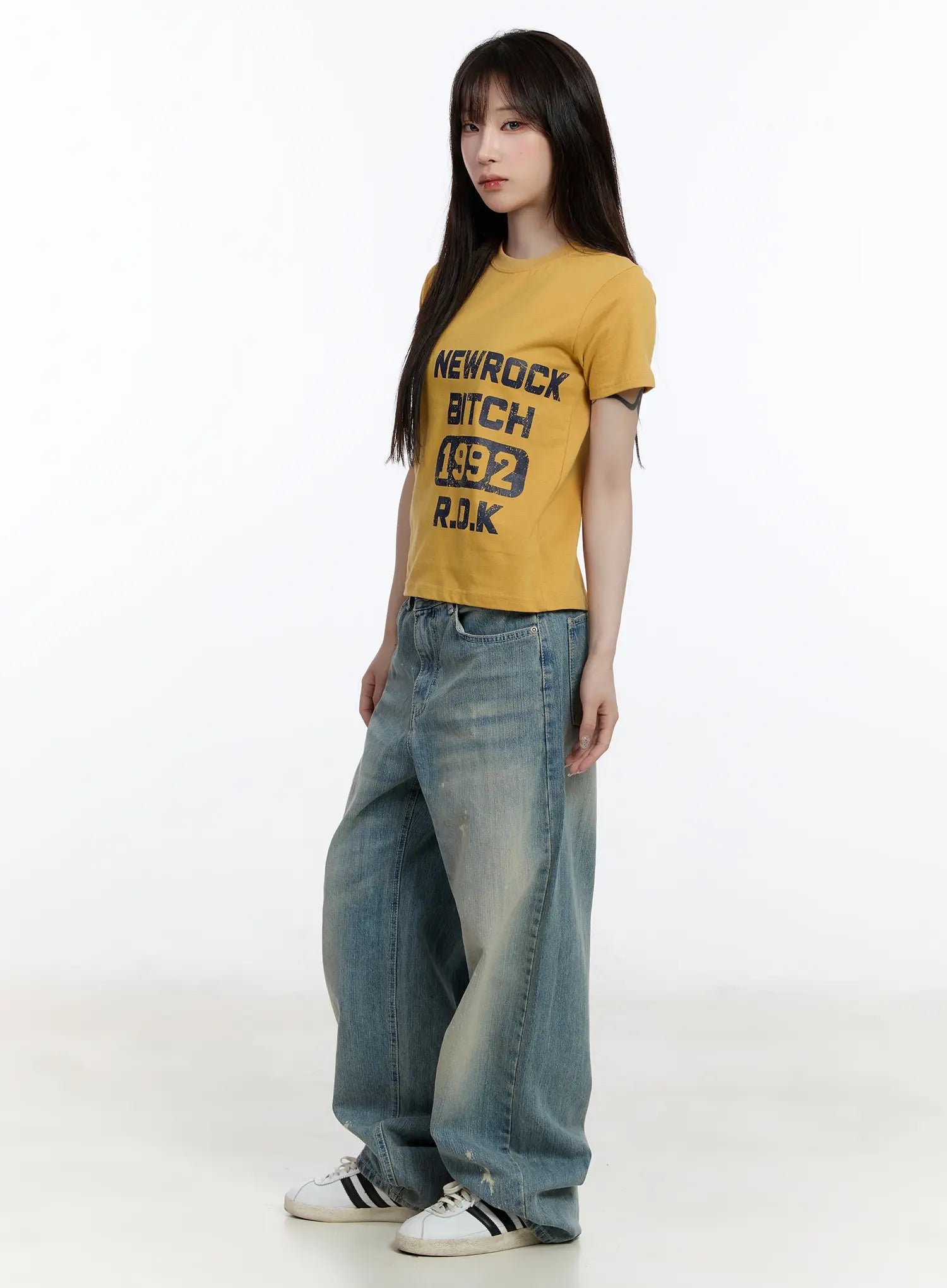 Mid Rise Tapered Leg Denim Jeans - Image 6