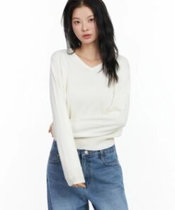 Oversized Drop Shoulder Knit Sweater