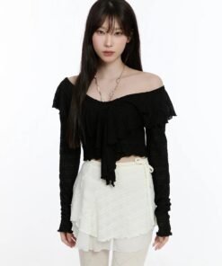 Asymmetric Strap Mesh Festival Top