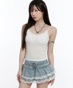 Cropped Knit Short Sleeve Top